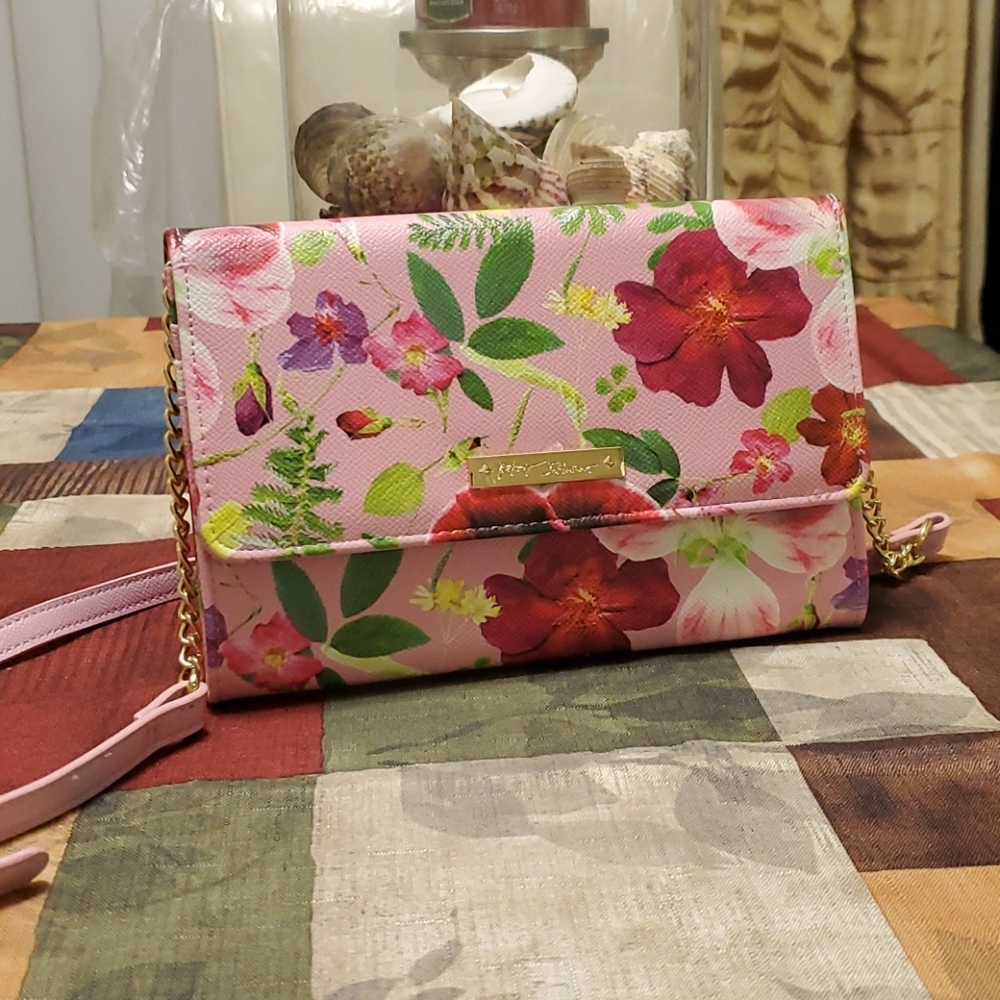 Betsey Johnson wallet with chain strap